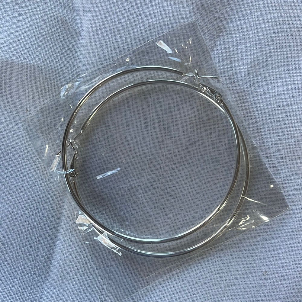 Silver hoop earrings